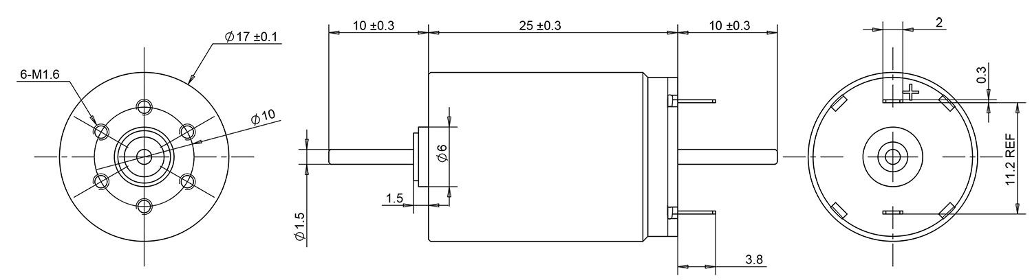 1725 coreless motor drawing